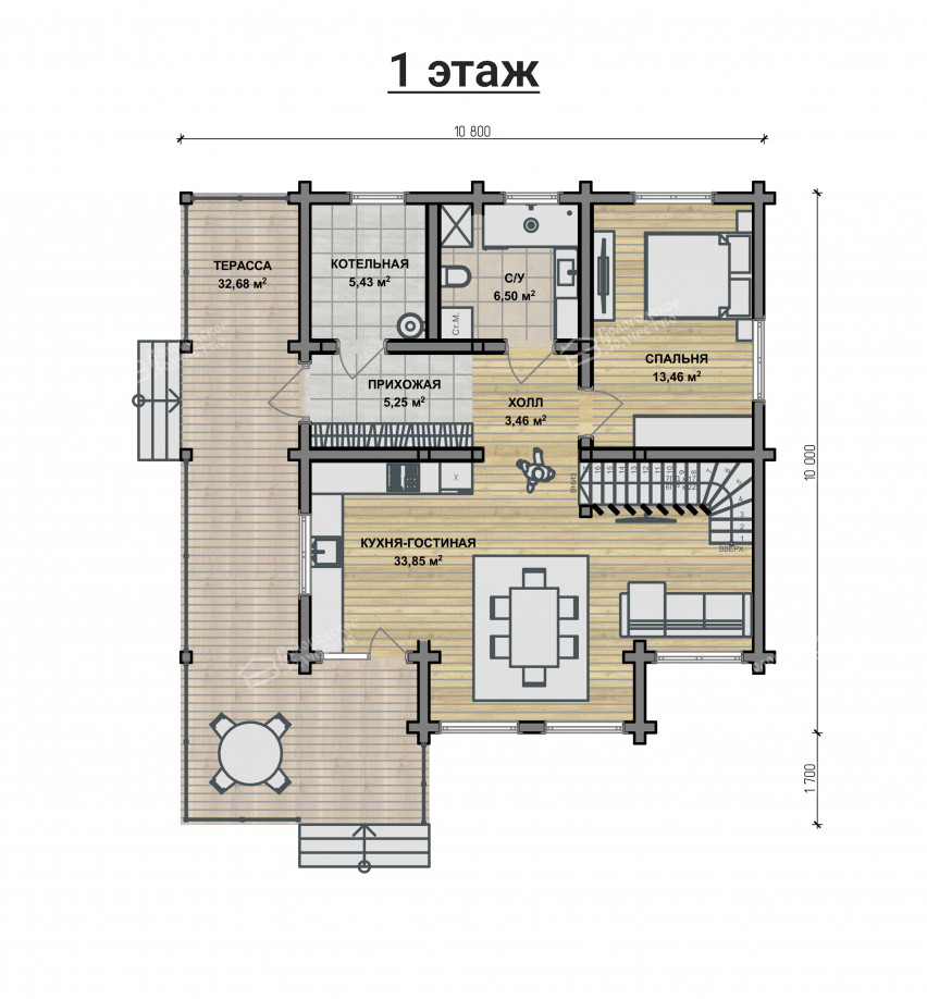 Дом из профилированного бруса VZ-352 